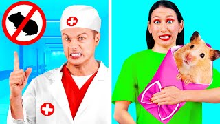 Funny Ways To Sneak Pets Into The Hospital  Funny Moments by Fun Teen Challenge [upl. by Htaeh]