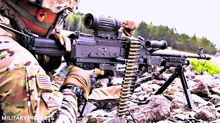 M2 50 caliber M249 M240B US Army Machine Gun Direct Fire [upl. by Nathanoj]