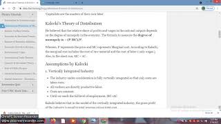 Kalecki theory of distribution [upl. by Lednar]