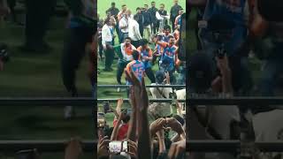 Indian Players Dance Wankhede Stadium BhangraBalley Balley [upl. by Ayatnwahs825]