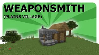 Plains Village Weaponsmith  Minecraft How to Build Tutorial Blacksmith [upl. by Hsiekal]