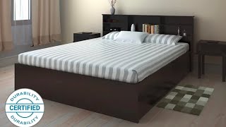 flipkart perfect homes opus engineered wood queen box bed unboxing [upl. by Dayiz]