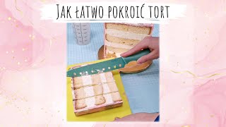 Jak pokroić wysoki tort   How to cut a cake  MajCake [upl. by Eiger]