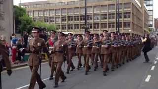 The Scots Guards Homecoming Parade In Glasgow 1062013 [upl. by Aiciled]