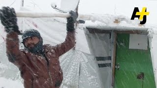 Middle East Winter Storm Threatens Refugees [upl. by Otcefrep]