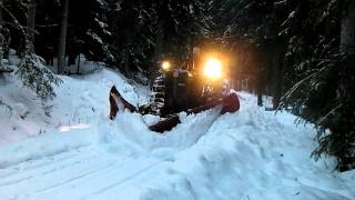 Halftrack Bolinder Munktell 36 Ploughing in the forest FULL HD [upl. by Ahsyekat]