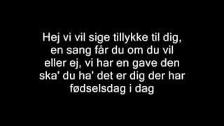 Jimi og René  fødselsdagssangen med lyrics [upl. by Millisent136]