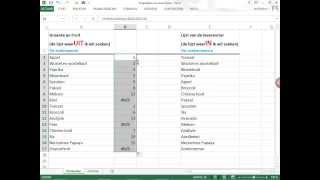 Excel  Vergelijken van twee lijsten in Excel [upl. by Meerak48]