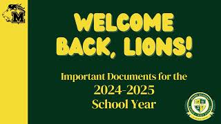 Mater Academy 20242025  First Day Documents [upl. by Ohce]