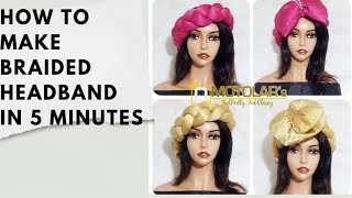 HOW TO MAKE BRAIDED HEADBAND [upl. by Ormsby]