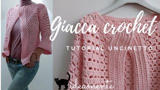 GIACCA CROCHET  Tutorial uncinetto [upl. by Eissirhc]