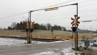 Järnvägsövergång Mellösa  Swedish railroad crossing [upl. by Schaab322]