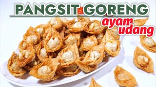 RESEP PANGSIT GORENG AYAM UDANG  SEKALI AMBIL GA MAU BERHENTI \\ CARA MEMBUAT PANGSIT GORENG [upl. by Baelbeer887]