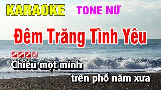 Karaoke Đêm Trăng Tình Yêu Tone Nữ Nhạc Sống  Hoàng Luân [upl. by Lynsey]