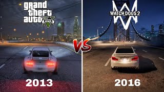 Details and physics gta 5 vs watch dogs 2 [upl. by Orren]