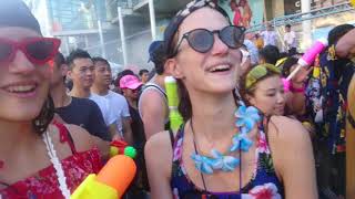 Songkran  Thai New Years festival 2018 Bangkok [upl. by Disario]