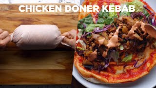 Making Chicken Doner Kebab At Home [upl. by Esyak]