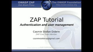 ZAP Tutorial  Authentication Session and Users Management [upl. by Ffilc277]