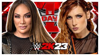 Becky Lynch vs Nia Jax  WWE Day 1 2024  WWE 2K23 Gameplay [upl. by Brocklin]