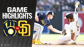 Brewers vs Padres Game Highlights 62224  MLB Highlights [upl. by Irrab822]