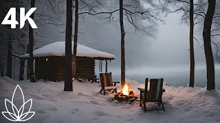 Relaxing Wind and Crackling Fire Sounds  Perfect for Sleep Meditation and Stress Relief [upl. by Hanoy725]