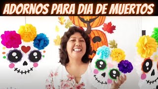 Adornos de Papel  Cómo Hacer Calaveras de Papel o Rosetones [upl. by Yeslah]