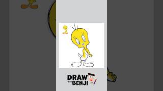 Drawing Tweety bird from looneytunes warnerbros tweety tweetybird [upl. by Anirrehs]