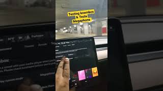 How to use Tesla boombox and Megaphone features tesla model3 shorts [upl. by Emile]