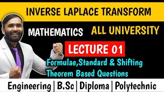 INVERSE LAPLACE TRANSFORMMATHEMATICSLECTURE 01FormulaeStandard amp Shifting Theorem Based Question [upl. by Ennylyak454]