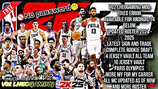 V02 NBA2K25 FIXED ERROR updated as of now with Rookie Draft complete JD M🏀D MENU V2 [upl. by Taber]