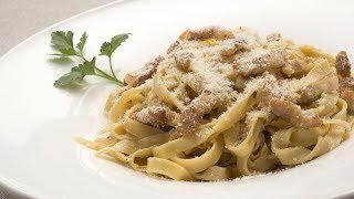 Receta de Tallarines a la carbonara por Karlos Arguiñano [upl. by Sirromaj]