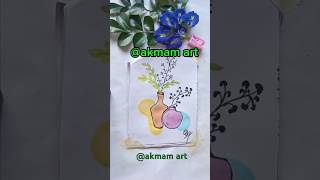 Beautiful flowers art flowers Garden paintingeasy shorts video viral minisatisfy art how [upl. by Ellerrad301]