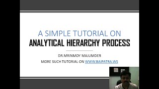 Simple Tutorial on Analytical Hierarchy Process freetutotorials mcdm freelecturevideos [upl. by Naynek]