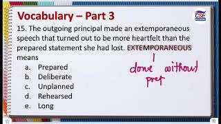 Vocabulary  Part 3  Civil Service Exam [upl. by Bryon]