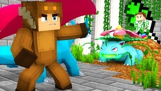 GRASS GYM BATTLE IN POKEMON GO Minecraft Roleplay [upl. by Westberg575]