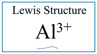 How to draw the Al3 Lewis Dot Structure [upl. by Izaak367]