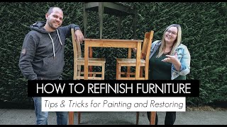 Refinishing Furniture For Beginners  Painting Furniture  Restoring Furniture [upl. by Ellednahs]