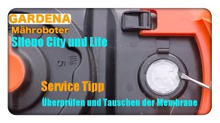 Gardena Sileno City Life  Service Tipp Prüfen und Tauschen der Membrane Luftfilter [upl. by Yralam]