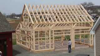 Post and Beam Barn Raising Time Lapse [upl. by Ahsiea716]