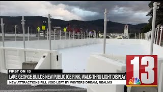 Lake George builds public ice rink light display [upl. by Ttegdirb602]