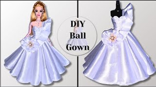 The making of a beautiful white ball gown  how to make a ball gown [upl. by Allenrac675]