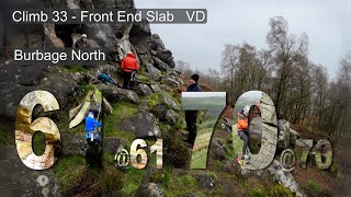 Climb 33  Day 3  Front End Slab  Burbage North  Peak District [upl. by Sophey]