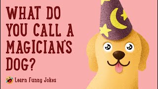 What do you call a magician’s dog  Learn a Funny Kids Joke amp Dad Joke [upl. by Adnaw862]