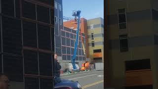 Man lift manlift construction accident Wednesday March 15th 2023 Everett Washington [upl. by Alyosha]