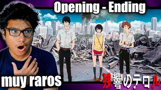 SON MUY RAROS  Zankyou no Terror OPENING y ENDING REACCIÓN [upl. by Aicelet]