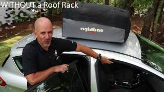 Rightline Gear Attach a Car Top Carrier WITHOUT a Roof Rack [upl. by Savior]