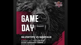 JRB1 Silvertips vs Rampage League game July 7 Dawe center Red Deer [upl. by Aihtyc]