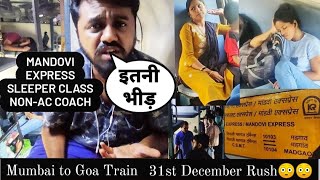 MUMBAI TO GOA BY MANDOVI EXPRESS  MUMBAI TO GOA TRAIN JOURNEY SLEEPER NON AC COACH  EPISODE 1 [upl. by Ahdar]