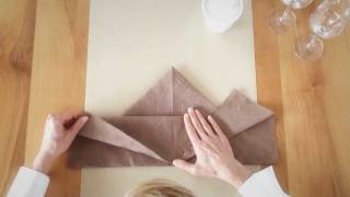 Napkin folding from Duni  Maple Leaf [upl. by Gervase]