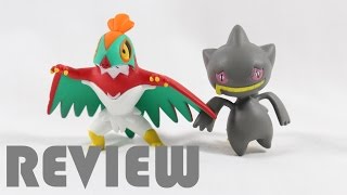 TOMY Pokemon HAWLUCHA amp BANETTE Series 2 Action Figure Review [upl. by Yreme207]